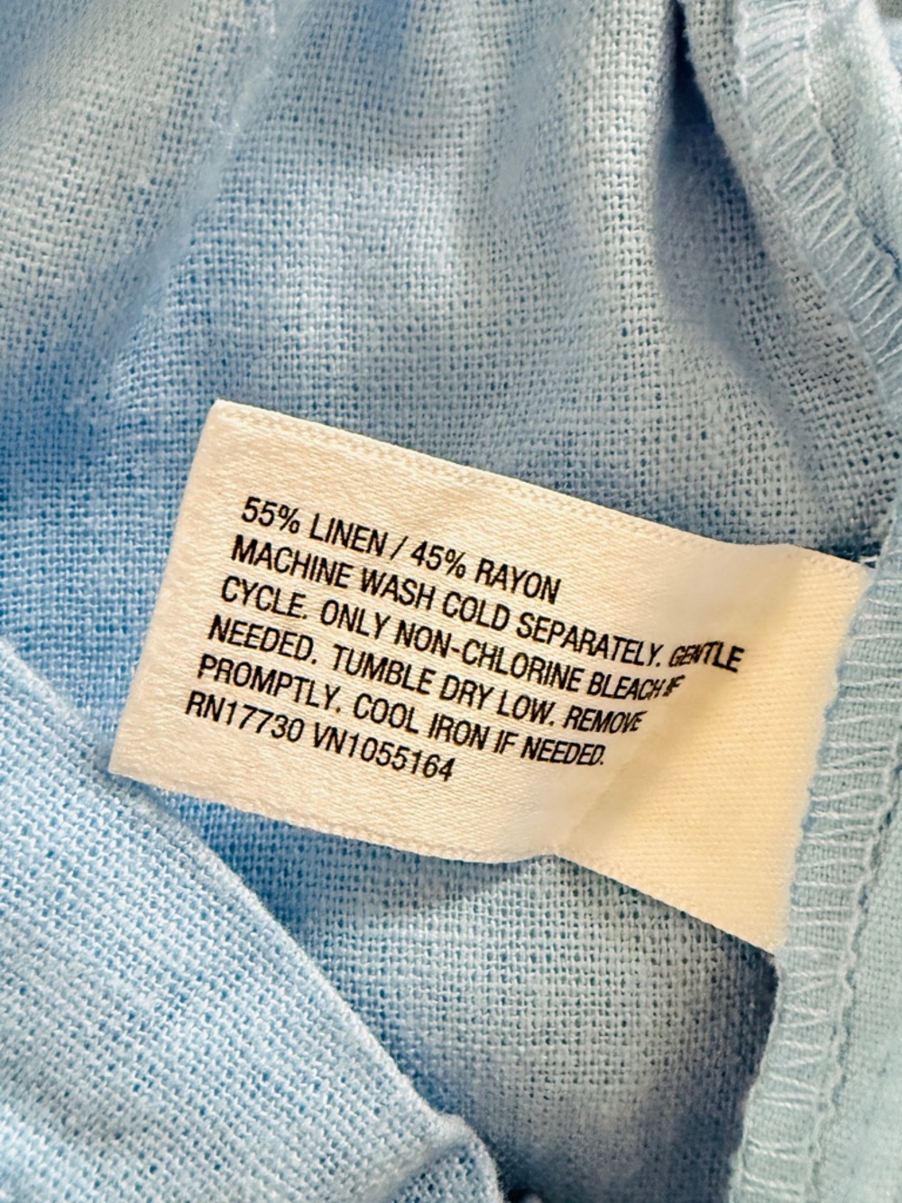 A New Day Women’s Light Blue Linen Blend Shorts Size M Elastic Waist - Picture 6 of 9